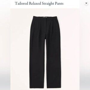 Abercrombie Tailored Relaxed Straight Pant | Size: BLACK 26L